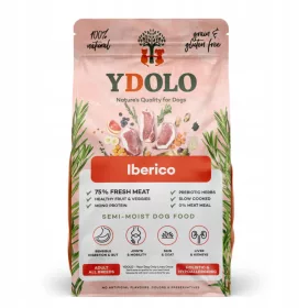    YDOLO Maiale Iberico 10 kg SEMIUMIDO Per Cani Adulti 0 Piselli