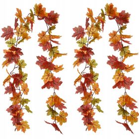    2X Ghirlanda di foglie d'acero DECORAZIONE DI HALLOWEEN 3,5 M
