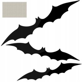    Set di decorazioni in lamina nera per pipistrelli di Halloween x 3 decorazioni ornamentali