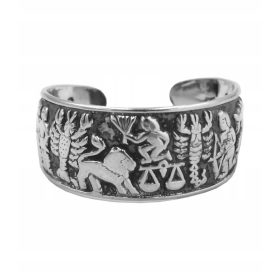    Anello in argento con segni zodiacali FEDE NUZIALE IN ARGENTO SEGNI ZODIACALI 925