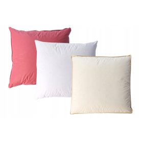   Cuscino in Piuma d'Oca Naturale - Disponibile in Rosa, Bianco o Ecru con Rifiniture di Lusso