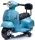  Vespa baby cavalcabile a batteria con schienale, blu