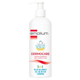   Emolium Dermocare 3 in 1: Shampoo, Bagnoschiuma e Gel Doccia per Bambini, 400 ml