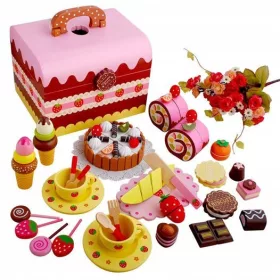    SCATOLA IN LEGNO DI DOLCI TORTA PER TAGLIO TORNICE SET CREATIVO