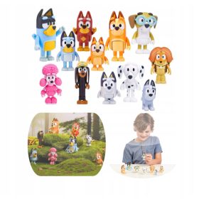    12x FIGURINE BLUEY BINGO Cani Amici di famiglia, Bing Toys, DALLA POLONIA