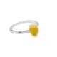  DELICATO anello AMBRA argento MISURA ARGENTO 20 PELLICOLA LATTE OVALE