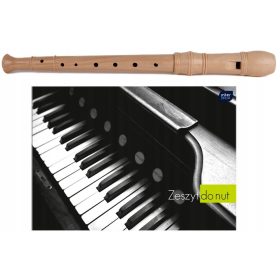    FLAUTO SCUOLA SOPRANO IN LEGNO + FILO + TAVOLINO + COPERCHIO