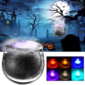    DECORAZIONE HALOWEEN CAULDEL DELLA STREGA CHE CREA NEBBIA LED
