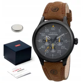    OROLOGIO DA UOMO TIMEX EXPEDITION CLASSIC DUREVOLE CRONOGRAFO DATI WR50