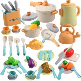    49x Set di pentole da cucina per bambini verdure accessori cucina cucina