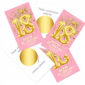    50x Gratta e vinci con compiti 18° compleanno 18° compleanno Grazie agli ospiti