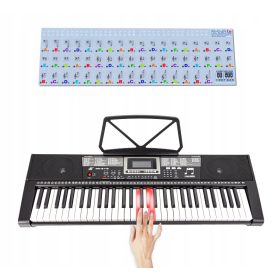    Tastiera Pianoforte Organo Giochi didattici ADESIVI con NOTE tasti ILLUMINATI