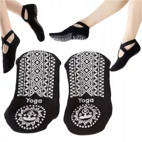    CALZINI DANZA YOGA, BALLERINE ANTISCIVOLO, CALZINI DONNA x2 PAIA