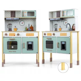    CUCINA INTERATTIVA IN LEGNO PER BAMBINI CON CAPPA ACCESSORI BJORN