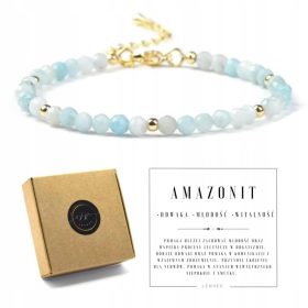   Bracciale da donna con chiusura AMAZONIT, pietre naturali + scatola