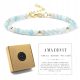 Bracciale da donna con chiusura AMAZONIT, pietre naturali + scatola