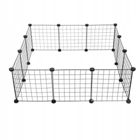    PENNA IN METALLO NERO PER CANE, GATTO, CONIGLIO, CUCCIOLO, 108x108 cm