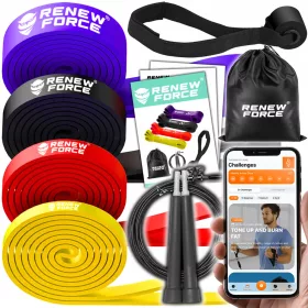    SET DI 4 GUIDE DI RESISTENZA PER ESERCIZI POWER BAND STRONG BANDS 40KG + CUSTODIA OMAGGIO