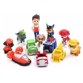  STATUINE PAW PATROL set di cani, veicoli, 12 pz.