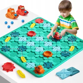    BLOCCHI DI COSTRUZIONE DI PISTE PER AUTO PUZZLE GIOCO DI PENSIERO LOGICO