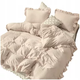   Set di Biancheria da Letto con Balza 200x220 - Eleganza e Comfort