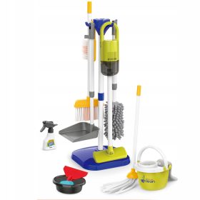    KIT PULIZIA ASPIRAPOLVERE ELETTRONICO PER BAMBINI SECCHIO MOP MATADI