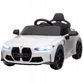    Auto elettrica per bambini con batteria da 12 V, 2,4 G BMW M4 Pilot bianca