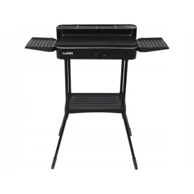    GRIGLIA ELETTRICA DA GIARDINO LUND DA APPOGGIO 2200W PIASTRA SCANALATA 50x25cm