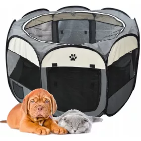  Box in tessuto Ender, cane medio, 126 x 125 x 64 cm