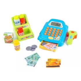    REGISTRATORE DI CASSA SUPERMERCATO NEGOZIO SCANNER CALCOLATRICE BANCO WOOPIE ACCESSORI