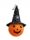  ZUCCA MORBIDA DECORATIVA CON CAPPELLO DI HALLOWEEN, ZUCCA DI HALLOWEEN 18 CM