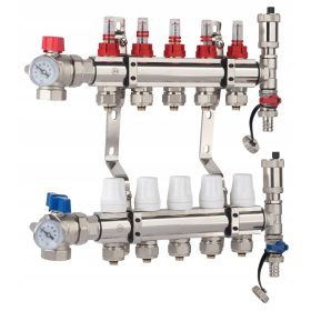    DISTRIBUTORE RISCALDAMENTO A PAVIMENTO X-HOME 5 CONNETTORI PEX VALVOLA K