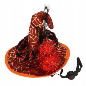    Cappello Halloween per cane e gatto con decorazione ragno, regolabile