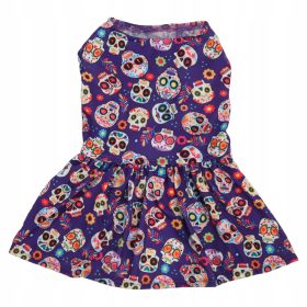    Vestito per cani Halloween, fantasia teschio, traspirante, taglia S
