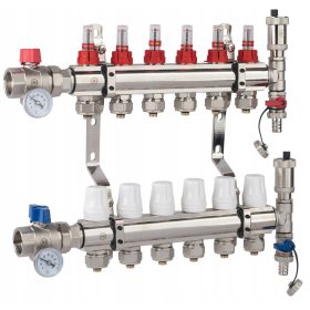    DISTRIBUTORE RISCALDAMENTO A PAVIMENTO X-HOME 6 CONNETTORI PEX VALVOLA P