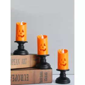    Candele LED colorate senza fiamma a forma di zucca - Decorazioni di Halloween