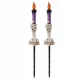  Candela Halloween fiamma luce calda 120mah scheletro fantasma viola