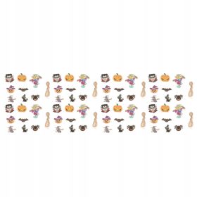    8 set di ritagli in legno di Halloween fai-da-te ragno, gattini, zucche, pipistrelli