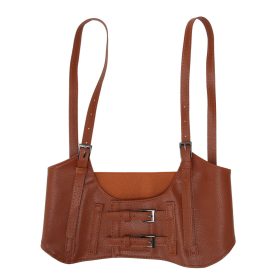    Corsetto sottoseno Steampunk realizzato in ecopelle, vita regolabile, Halloween