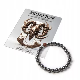    Binthe Bracciale da donna realizzato con pietre naturali - Segno zodiacale - Scorpione