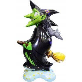    PALLONCINO STREGA DECORAZIONE HALLOWEEN 128cm DECORAZIONE FESTA PER LA CASA
