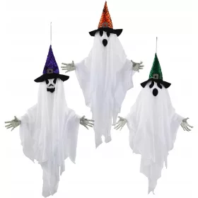   DECORAZIONI ORNAMENTI HALLOWEEN FANTASMI APPESI 3 pz. 63CM SPIRITO DELLE ANIME