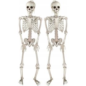    2x SCHELETRI DA APPENDERE 35 cm SET SCHELETRI ORNAMENTO DECORAZIONE HALLOWEEN