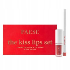    PAESE The Kiss Lips Set Set matita labbra e rossetto liquido 02 Nude Coral