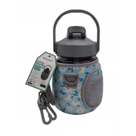    Borraccia 1100 ml Borraccia con cannuccia, coperchio, tracolla staccabile per lei