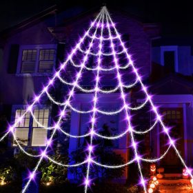    RAGNATELE LAMPADA LED GIGANTE ARTIFICIALE DECORATIVA PER HALLOWEEN NERO TERRIBILE 5M