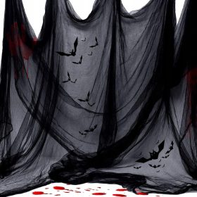    DECORAZIONE HALLOWEEN RAGNATELA ORNAMENTO RETE NERA DECORAZIONE GIARDINO 5 M