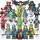  STATUINE NINJAGO SET 24 PEZZI BLOCCHI ACCESSORI