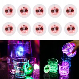   Adesivo LED per bottiglia, bicchiere, tazza, set da 10 pezzi Rosso