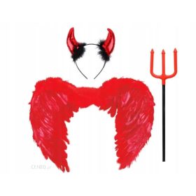    Set del Diavolo: Fascia con Corna del Diavolo + Forchette, Ali